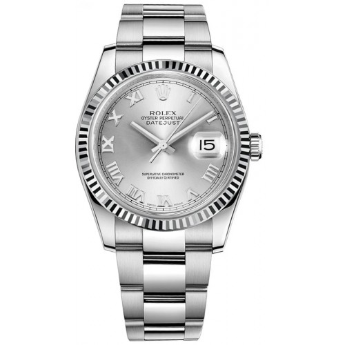 Rolex Datejust 36 Silver Roman Numeral Dial Watch 116234-SLVRFO